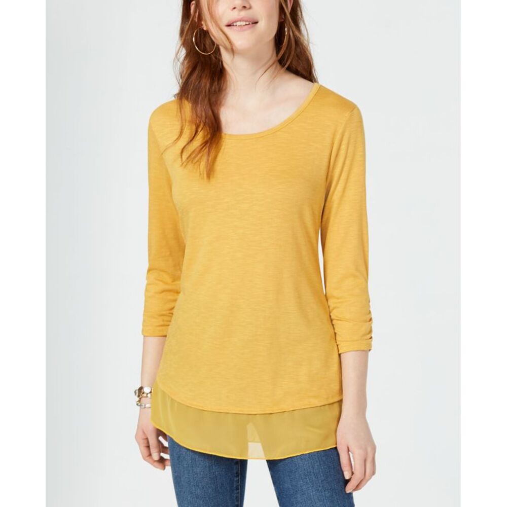 Style & Co Chiffon Hem Top